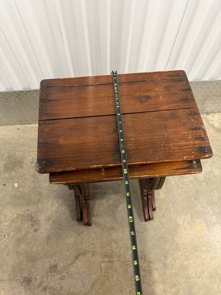Vintage Accent Table Solid Wood - photo 5