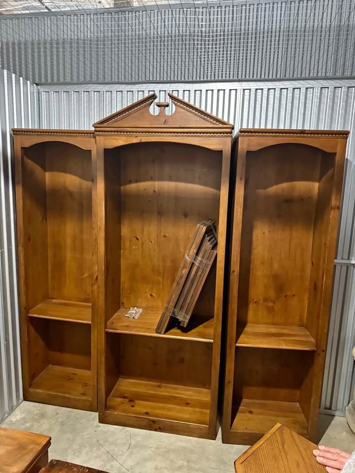 3 Piece Solid Wood Bookcase Set