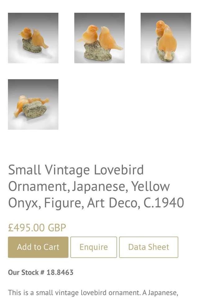 vintage carved lovebirds - photo 4