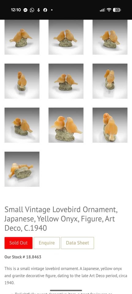 vintage carved lovebirds - photo 5