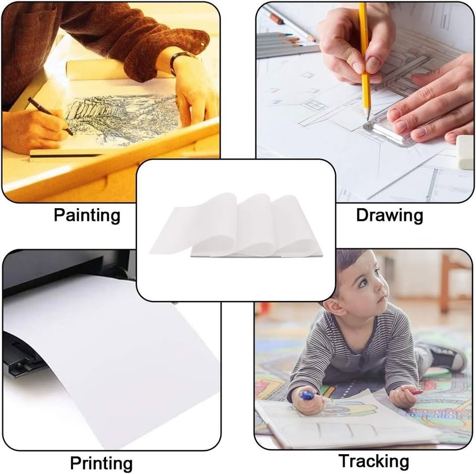 Vellum Paper 8.5 x 11 Inches Translucent Sketching Paper 50 Shee - photo 3