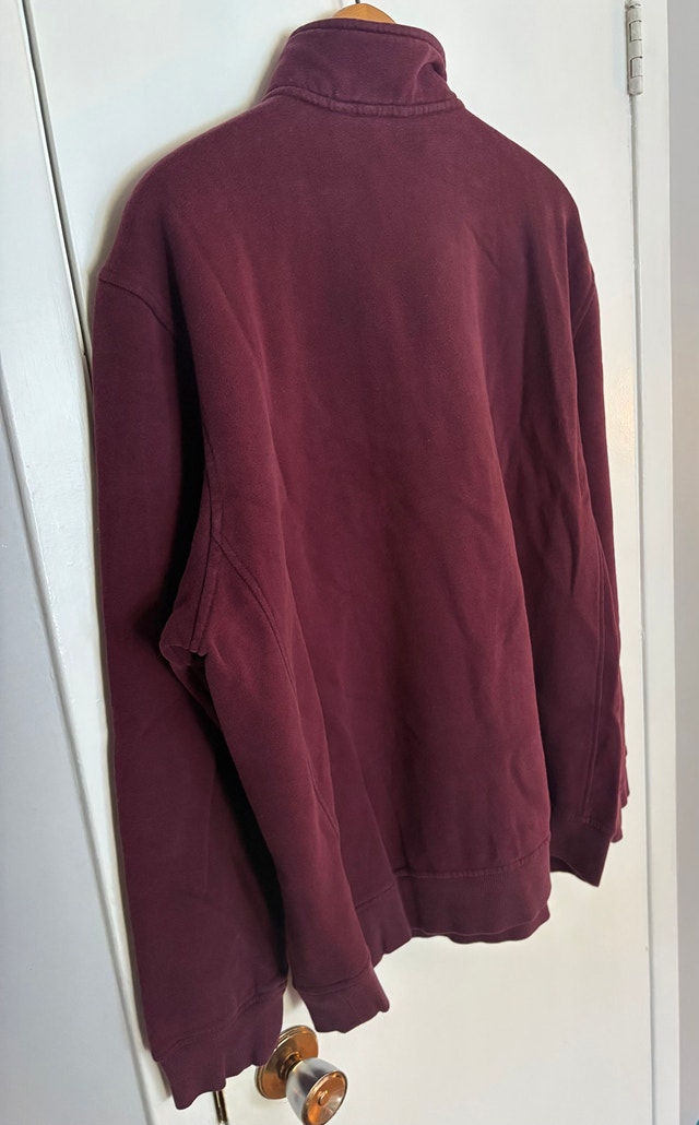 Men's XL Izod Quarter Zip Sweatshirt (Maroon) - photo 3