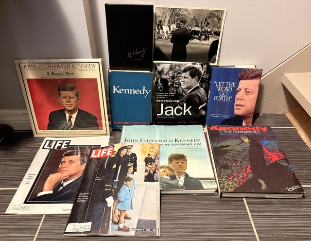 JF Kennedy memorabilia & collectible set.