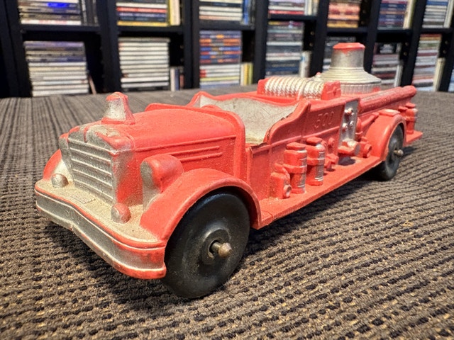 Vintage 50’s AUBURN Rubber Fire Truck.