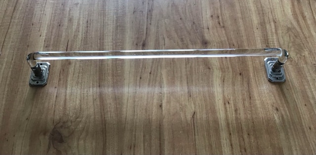 Antique Glass Towel Holder, excellent condition. 18.5 inches.