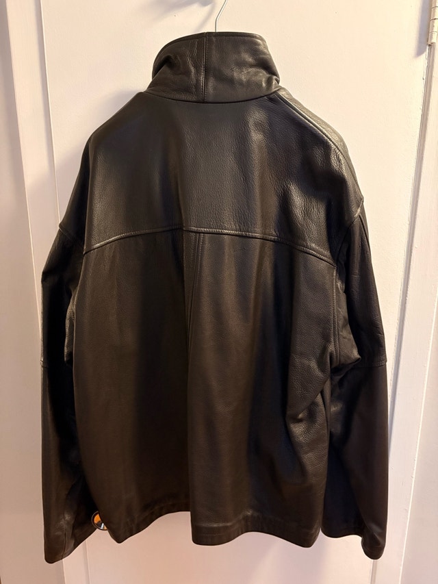 Vintage Bentley Motorcars Full-Grain Leather Coat Men's XL - photo 5