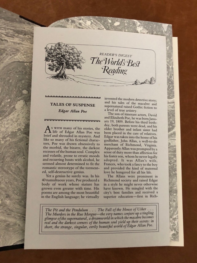 Tales of Suspense by Edgar Allan Poe 1986 Reader's Digest - photo 2