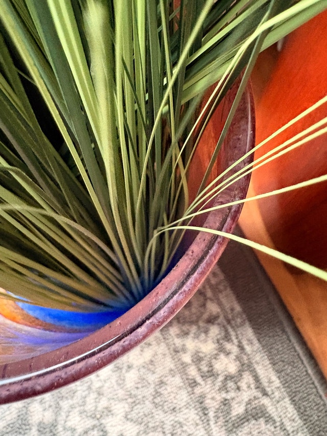 Artisan Cylindrical Glass Vase - Iridescent Multi-Color - photo 3
