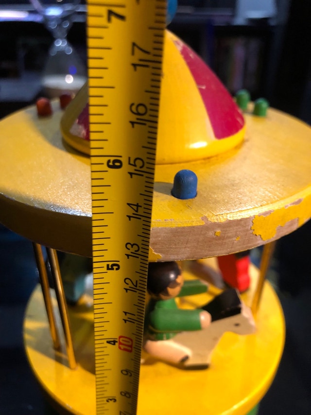 Vintage 70’s wooden carousel music box toy. - photo 5
