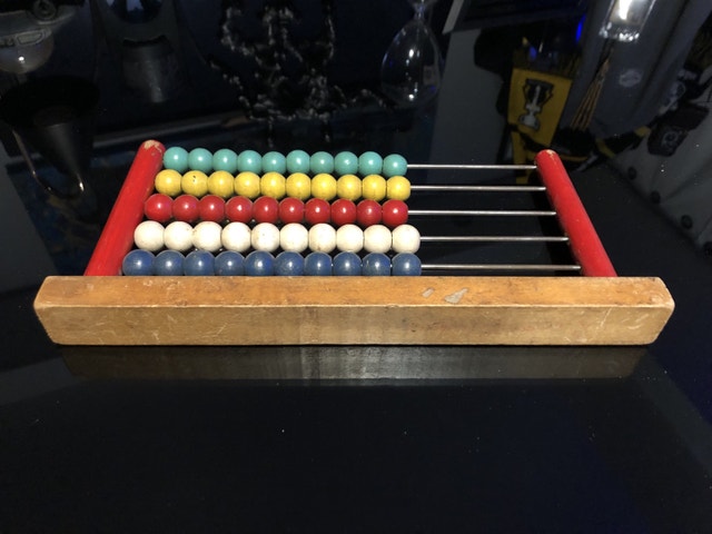 Vintage 1950’s Wooden Child's Abacus on Wooden Stand - photo 3