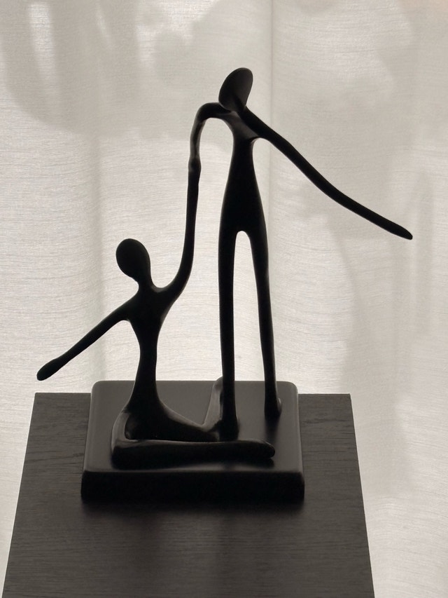 Vintage Ballet Dancers Metal Sculpture Accent Decor