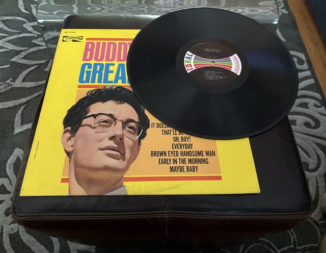 Buddy Holly’s Vinyl CORAL records. Rare!