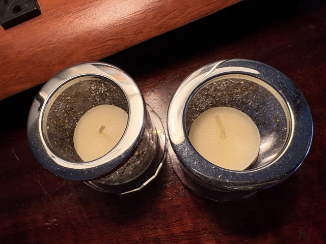 OLEG CASSINI Sparkling candle holders set. 3.5” H. - photo 3