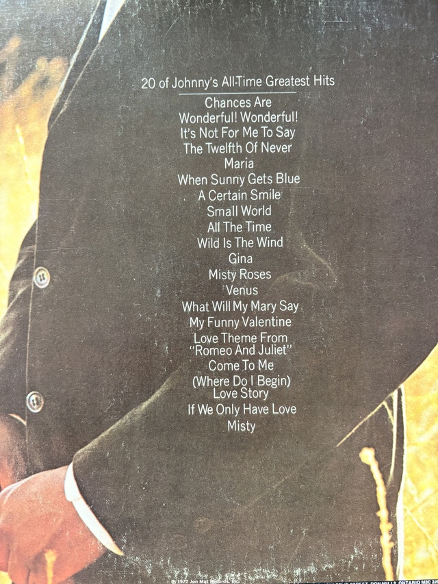 Johnny Mathis All-Time Greatest Hits Double Vinyl Album (1972) - photo 4