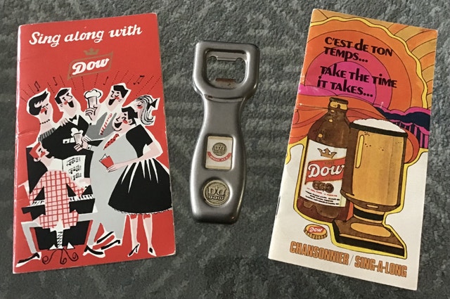 Vintage 1960’s DOW Montreal brewery memorabilia.