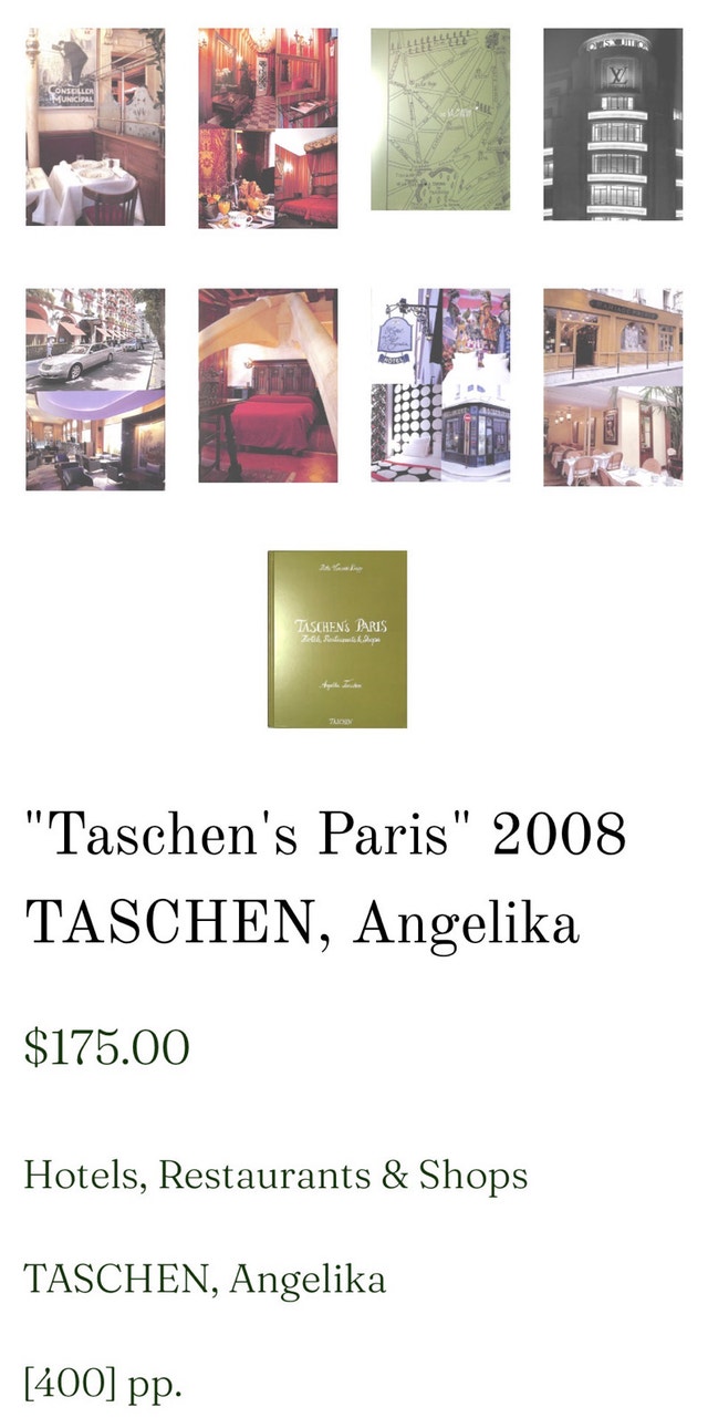Taschen's Paris 2008 Hotels Restaurants Shops - photo 2
