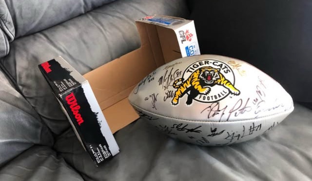 2016 CFL Hamilton Tiger Cats Signed Football