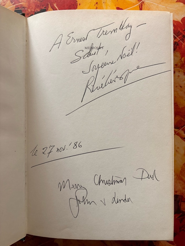 René Lévesque MEMOIRS 1986 book. SIGNED & personalized copy. - photo 5