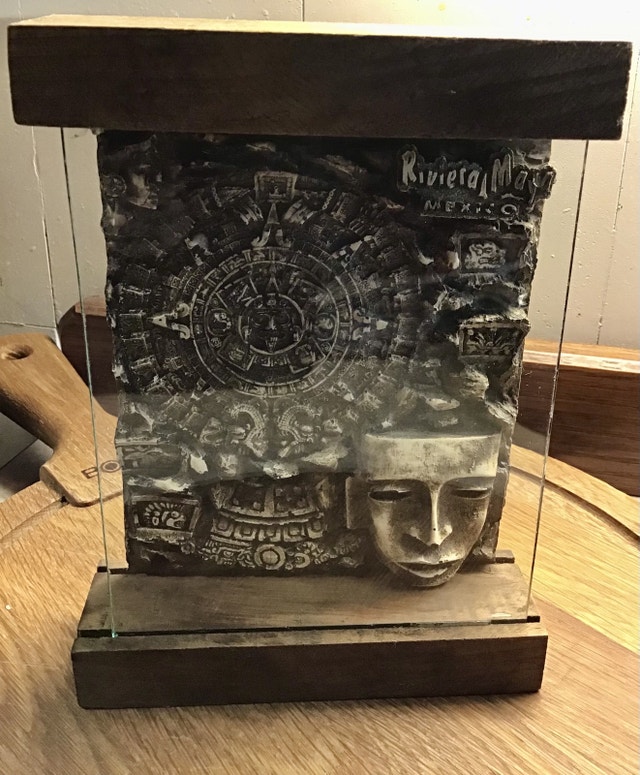 Artisanal Riviera Maya Mexico Aztec souvenir 7.5" H x 5.75". - photo 2