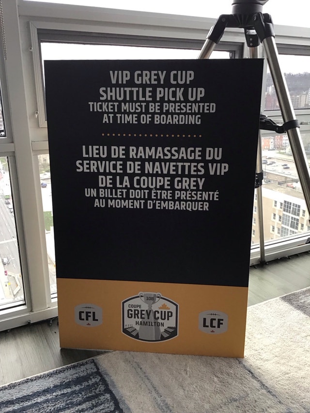 108th CFL Grey Cup Hamilton VIP Shuttle Poster