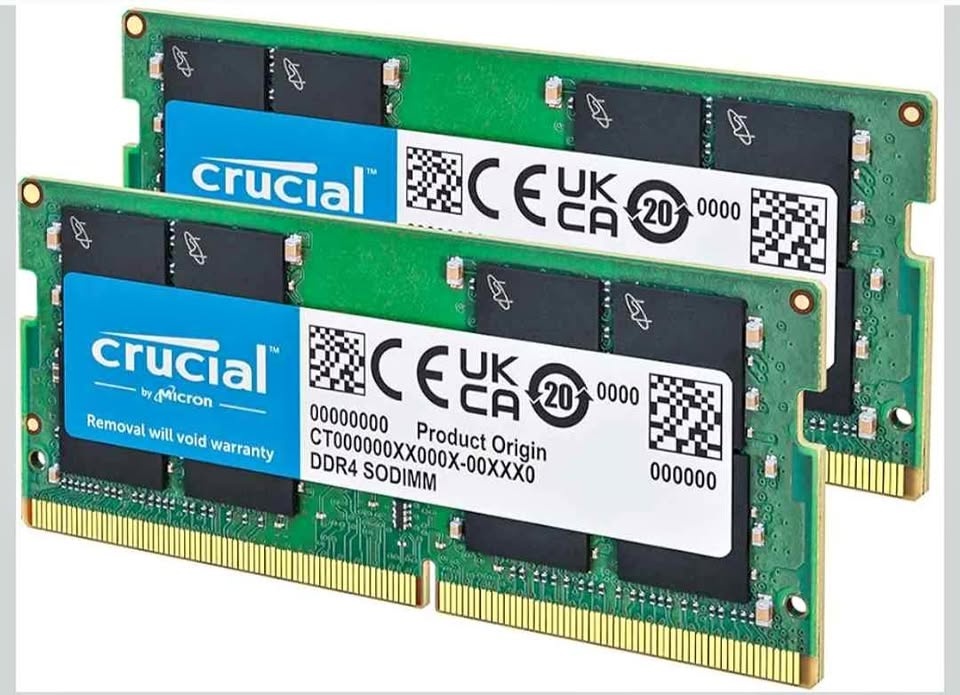 Crucial 64GB DDR4 RAM Kit (2x32GB) SODIMM 3200Mhz