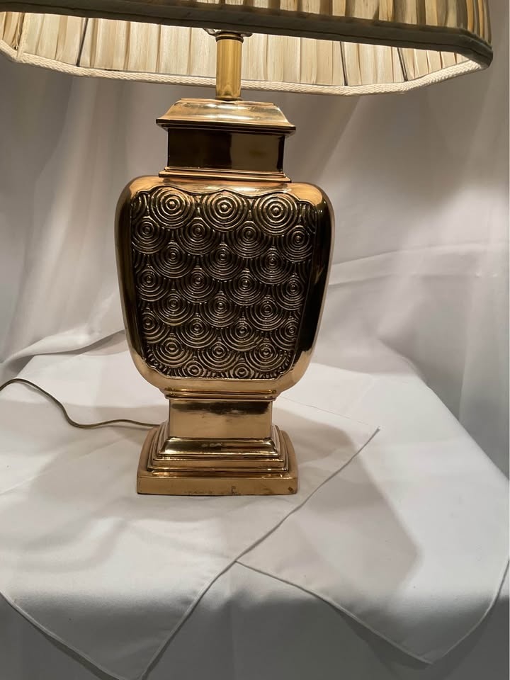 Vintage Fredrick Cooper MCM Brass Chinoiserie Table Lamp - photo 2