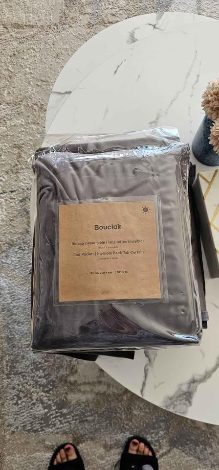 Bouclair Gray Curtains – 52" x 96" – New - photo 2
