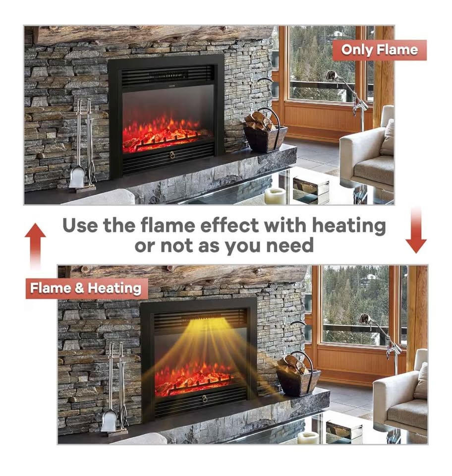 🥕Giantex 28.5" Electric Fireplace Insert w/ Remote🥕 - photo 4