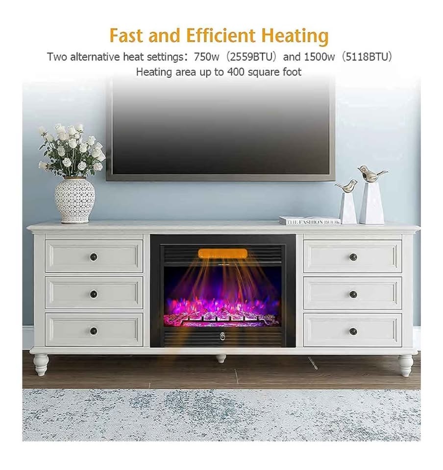 🥕Giantex 28.5" Electric Fireplace Insert w/ Remote🥕 - photo 5