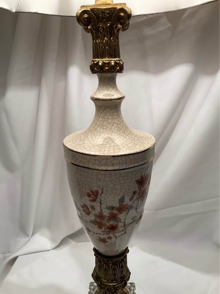 Table Lamp Vintage Italian Regency Style Urn Style On Crystal Ba - photo 2