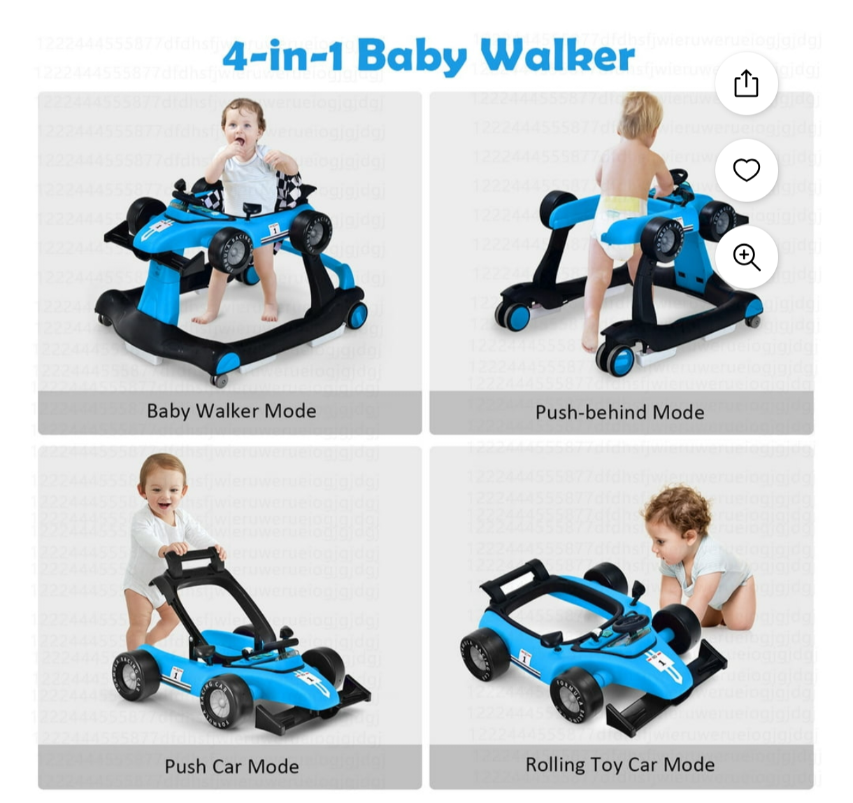 4-in-1 Foldable Height Adjustable Walker - photo 3