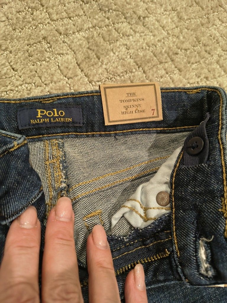Polo Ralph Lauren Tompkins Stretch Skinny Jeans Sz 7 - photo 4