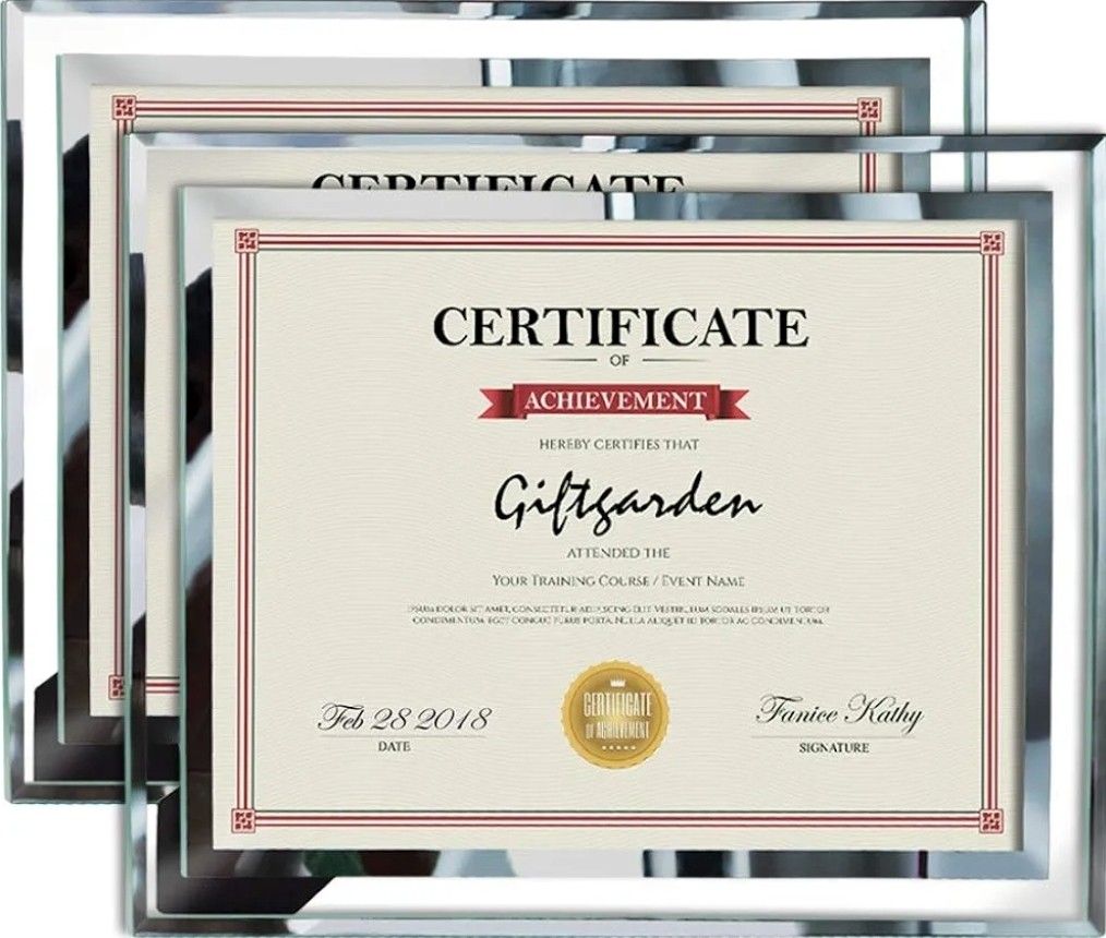 8.5x11 Tabletop Glass Picture Frame, Set of 3 - photo 2