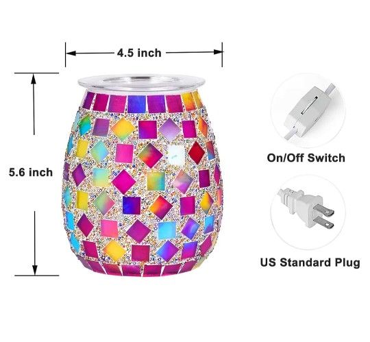 Glass Wax Heater - for Incense Wax, Essential Oil, Night Light - photo 2