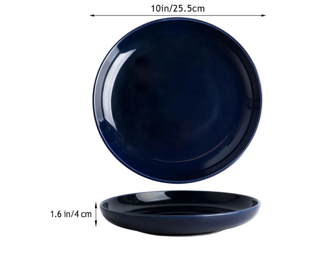 Blue Salad Modern Appetizer Plates - Dishwasher, Microwave, Oven - photo 3