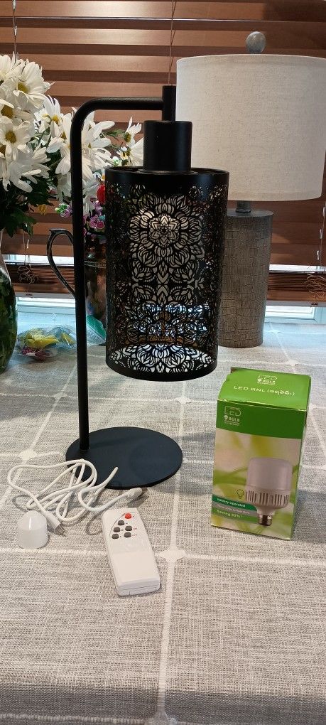 16" Table Lamp with Remote & Rechargeable LED Bulb - photo 5