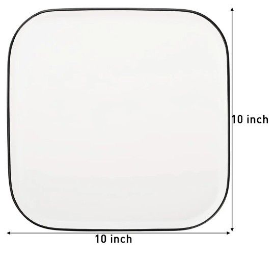 Set of 4 Porcelain Dinner Plates, White - photo 4