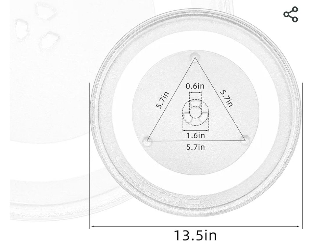 Microwave Glass Turntable Plate - 13 1/2" - photo 2