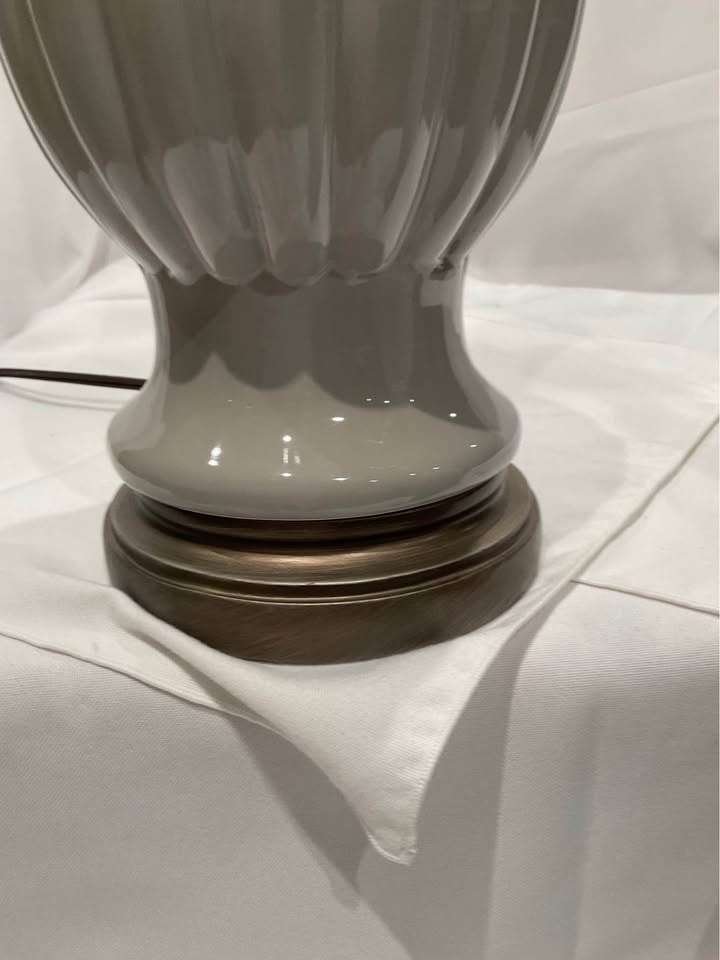 Table Lamp PAIR Of Ribbed Mid 20th Dorthy Draper Style Lamps - photo 4