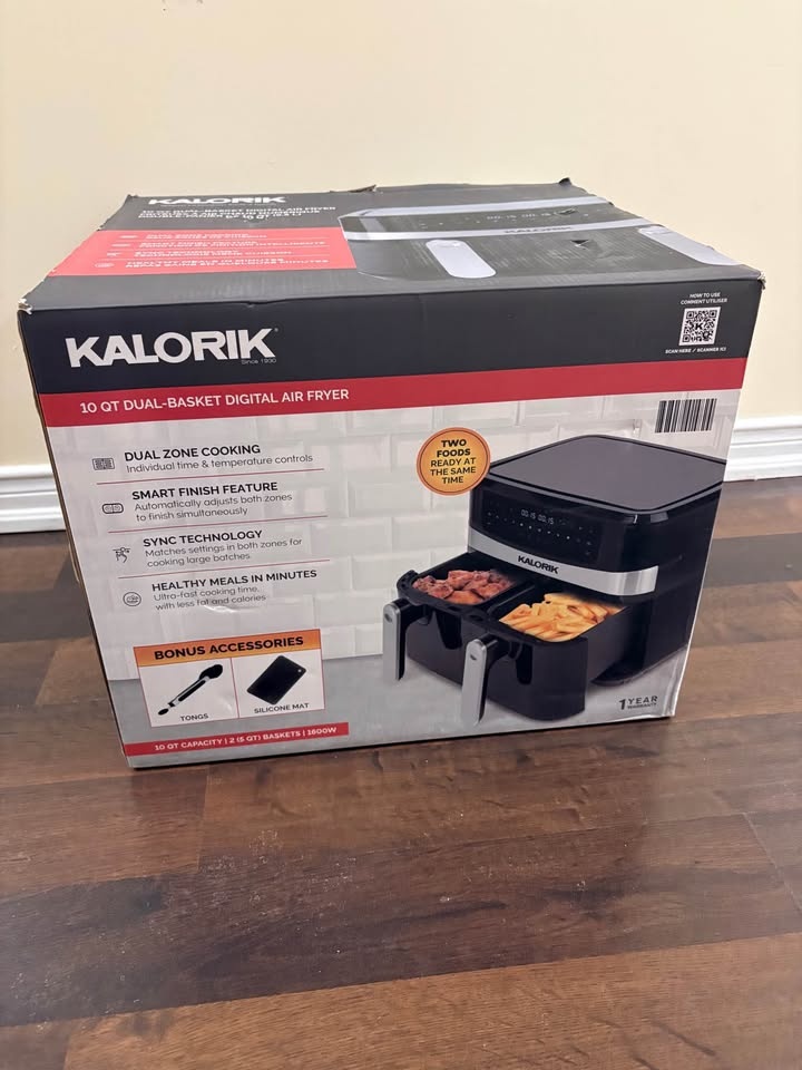Kalorik 10 qt dual basket digital air fryer - $150 - photo 4