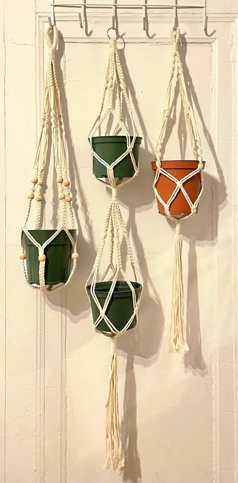 Macramé Plant Hangers, Set of 3