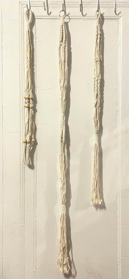 Macramé Plant Hangers, Set of 3 - photo 2