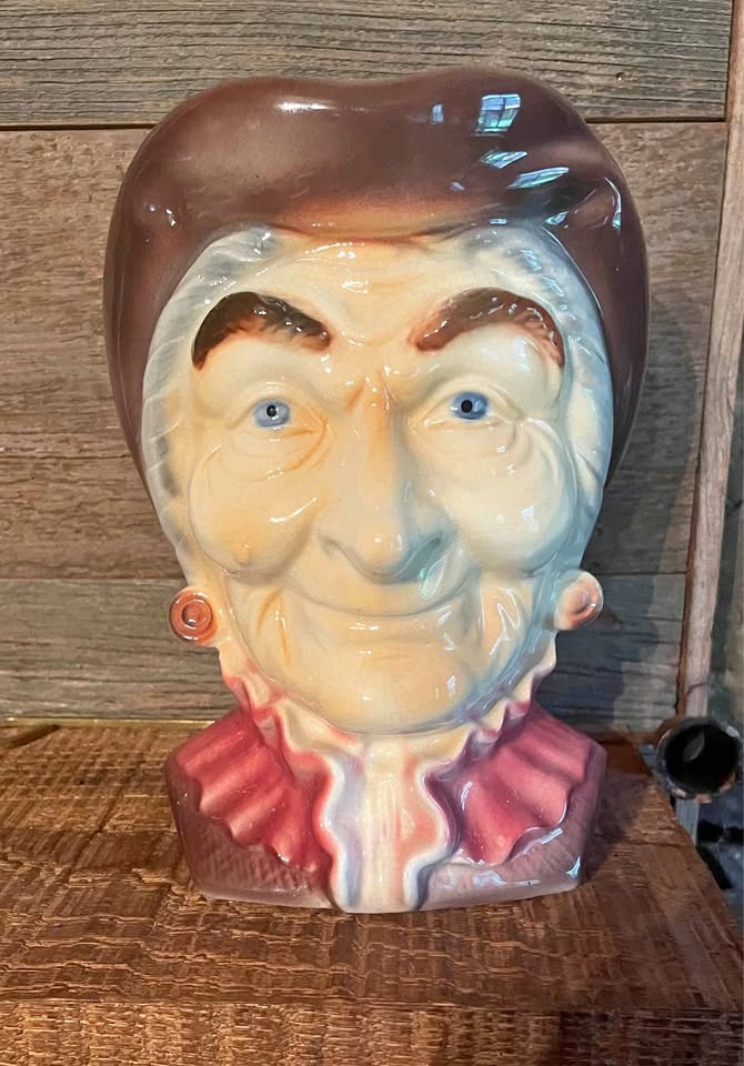 Vintage Royal Copley Head Vase Colonial Woman