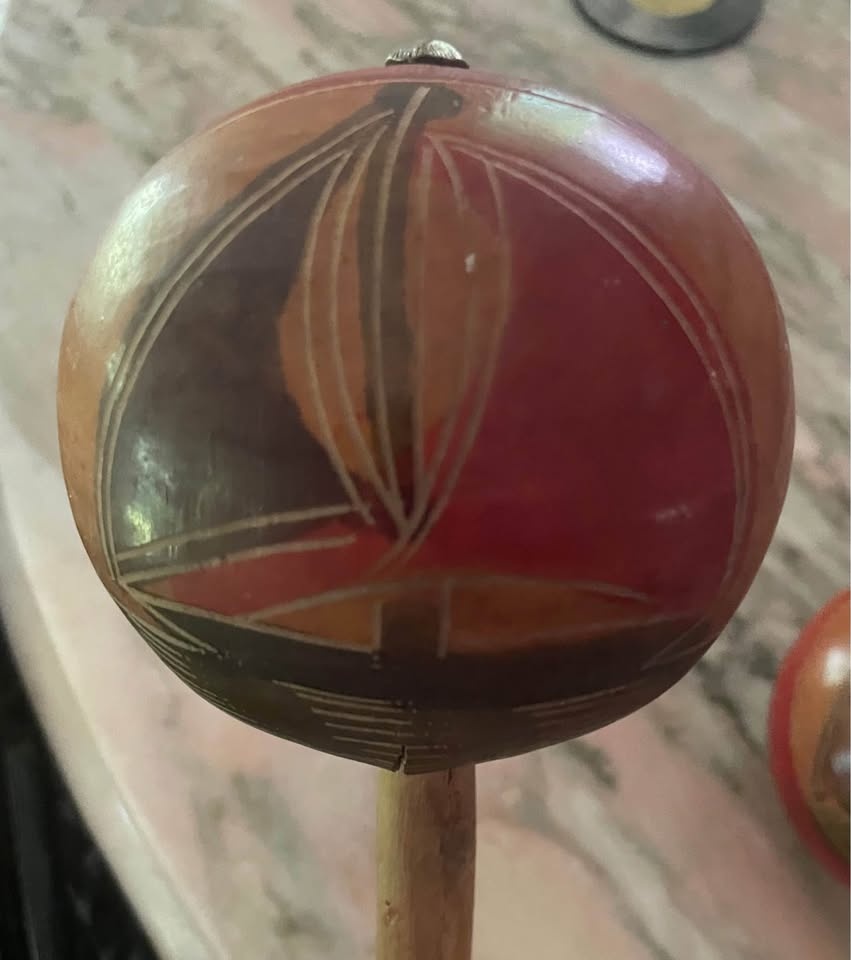 VINTAGE WOODEN MARACAS - SET OF 2! - photo 2