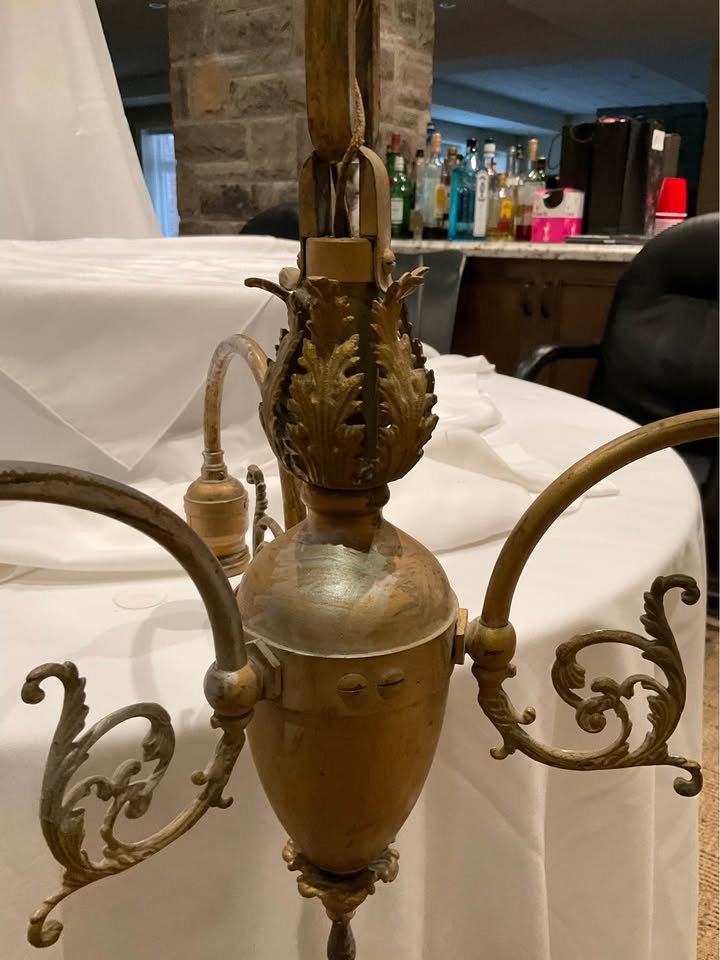 VINTAGE 3 Light Chandelier - 19th to Early 20th Century - photo 3