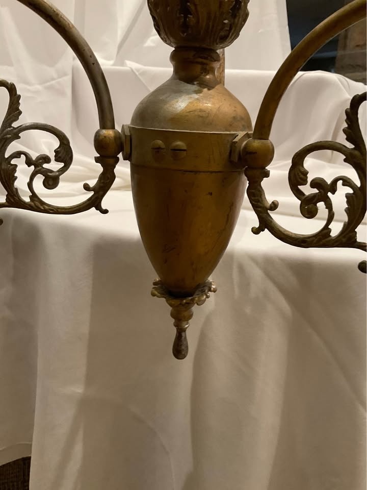 VINTAGE 3 Light Chandelier - 19th to Early 20th Century - photo 4