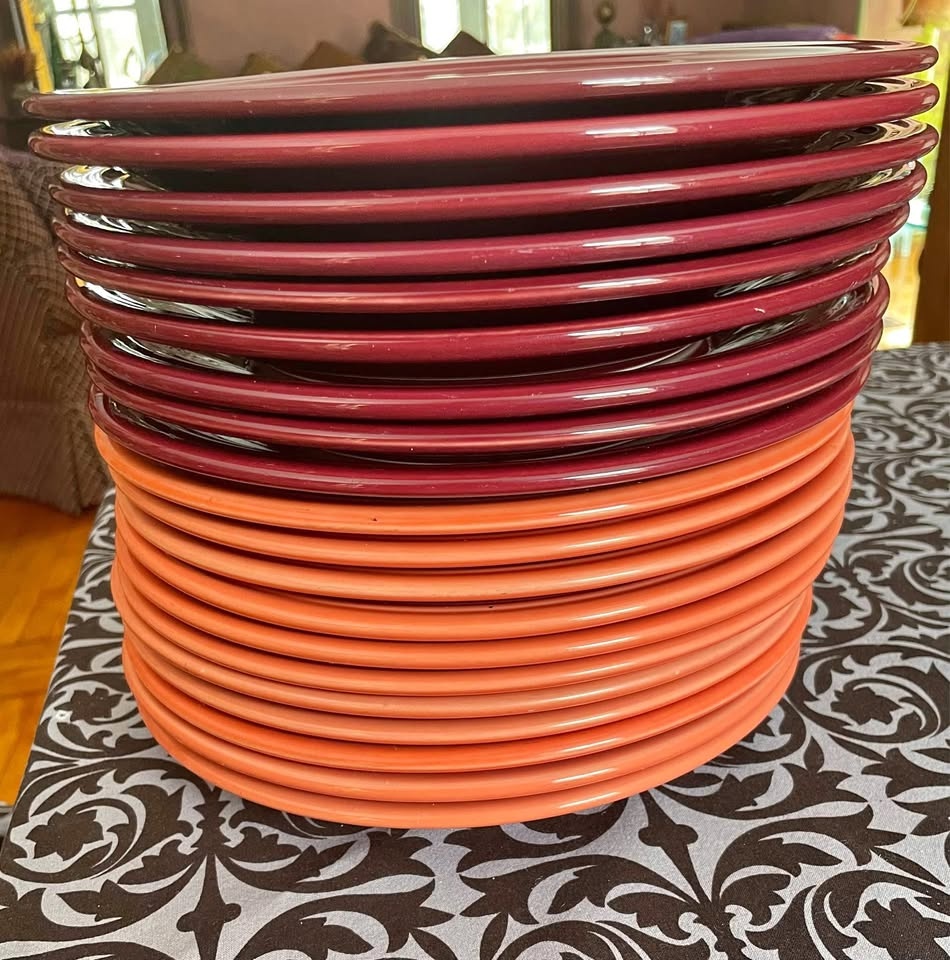 FiestaWare 2012 Dinner Plates Cinnabar & Persimmon