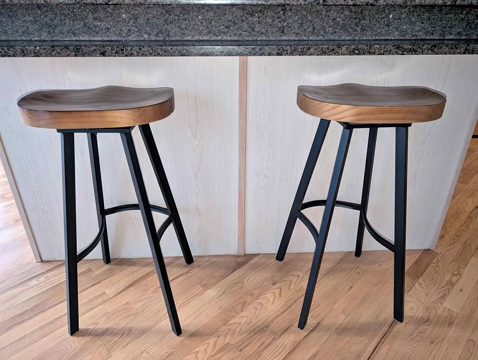 Two bar-height stools