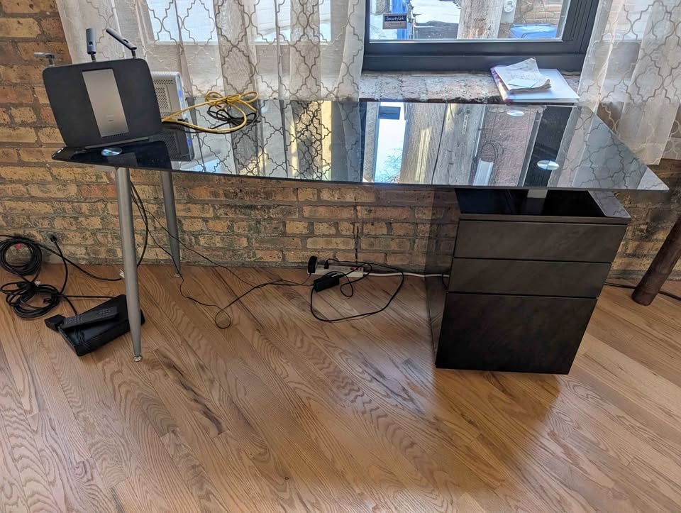 Glass desk