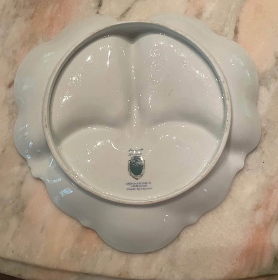 Vintage Bernardaud Limoges Blue Karen Compartment Dish - photo 2